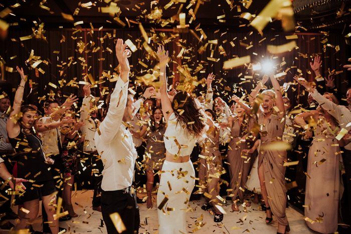 Gold and Grey Hotel Van Zandt Wedding in Austin, Texas Junebug Weddings